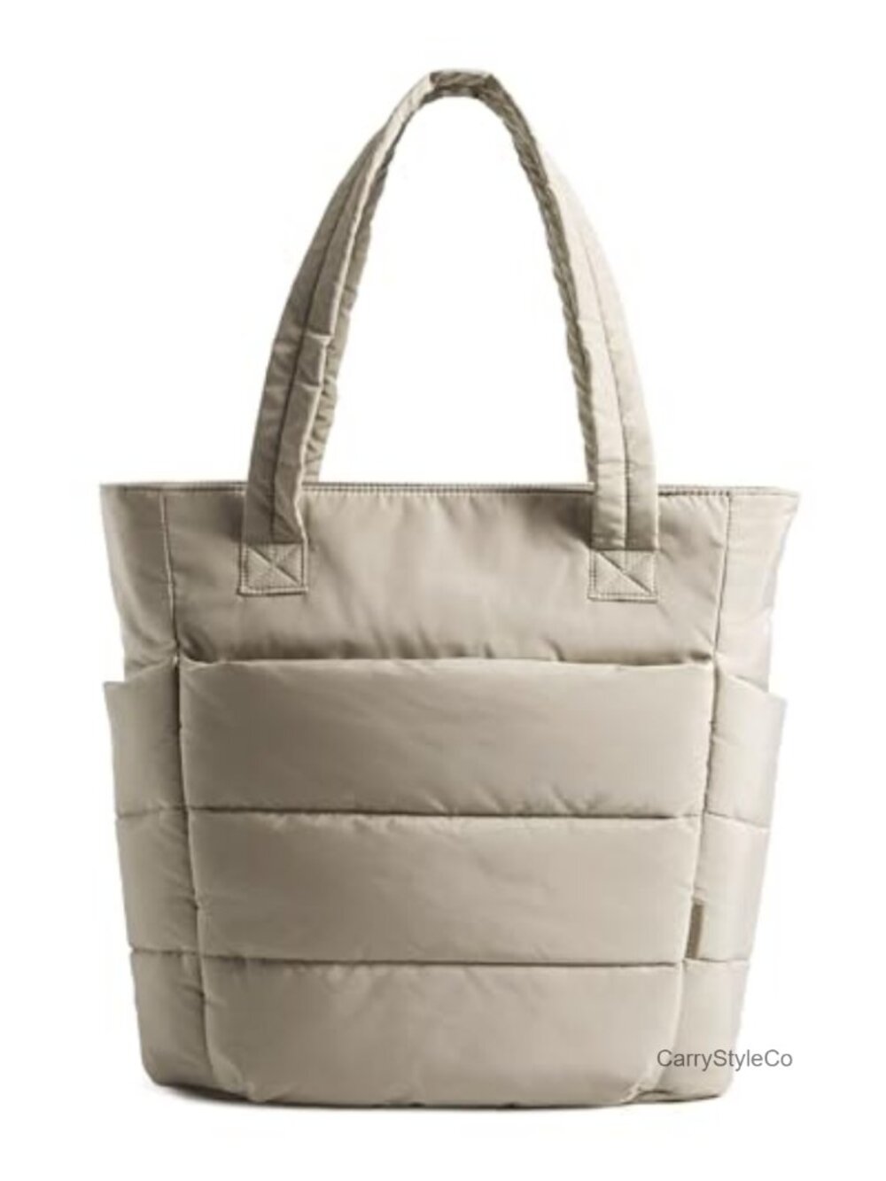 Puffy Tote Bag Lightweight Work Handbag 15.6" Laptop Zippered Shoulder